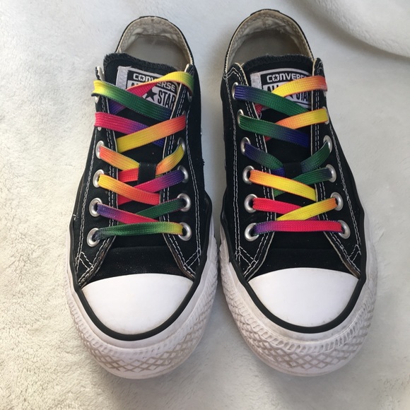 converse black rainbow